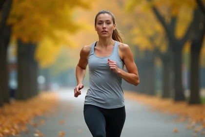Femme faisant du jogging en plein air pour accélérer son métabolisme et perdre du poids